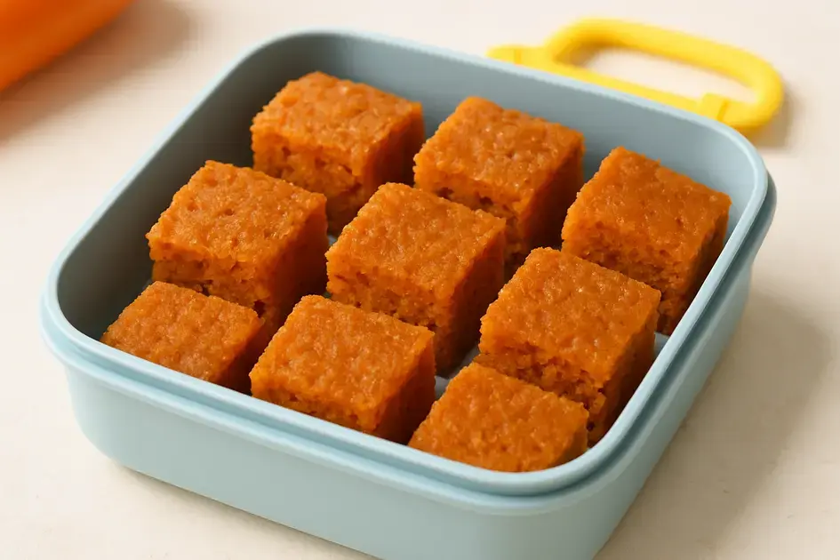 bolo de cenoura em cubinhos